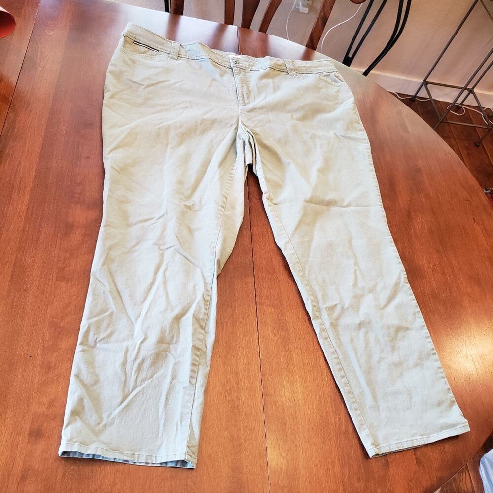 Charter club stretch denim straight‎ leg fly front jeans 22W